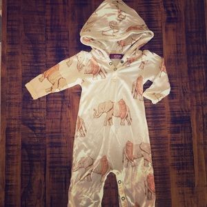 Milkbarn hooded one-piece romper: 3-6 month